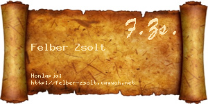 Felber Zsolt névjegykártya