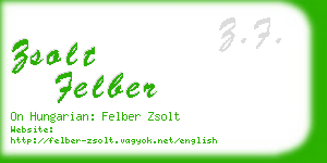 zsolt felber business card